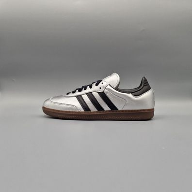 adidas Samba OG Silver Metallic Black Gum (Womens) - JI4218 - NEU/ OVP