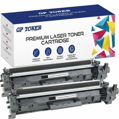2x XXL TONER für HP CF217A 17A LaserJet Pro M102a M102w M130fn M130fw M132snw