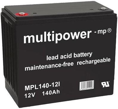 Multipower Blei-Akku MPL140-12I, AGM, Longlife, M6 Innengewinde