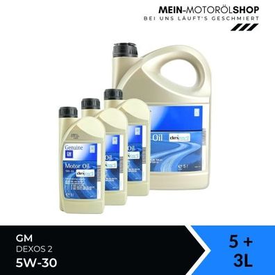 GM Dexos 2 5W-30 5 + 3 Liter