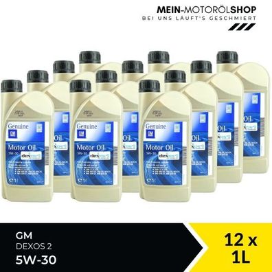 GM Dexos 2 5W-30 12x1 Liter