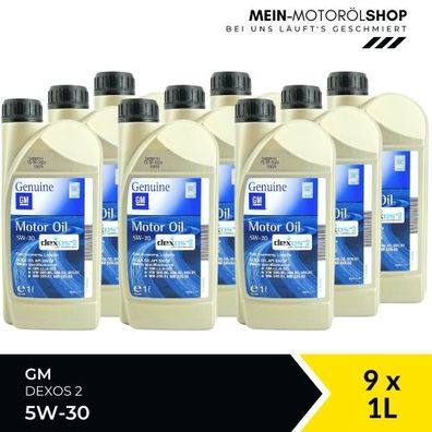 GM Dexos 2 5W-30 9x1 Liter