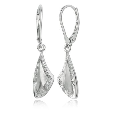 Balia Damen Ohrringe matt und geschlagen aus 925er Sterling Silber BAO0033SO