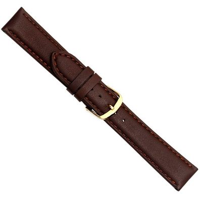 Kalb Wasserfest Ersatzband Uhrenarmband Kalbsleder Dunkelbraun 20575G