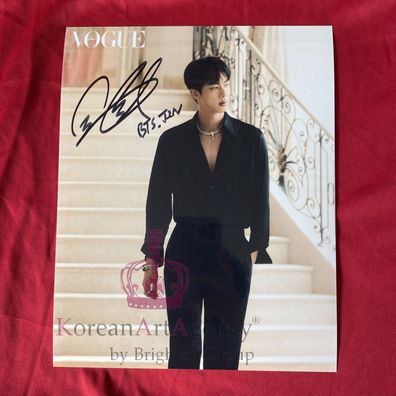 BTS Jin Vogue Korea 10 inches Foto Autograph