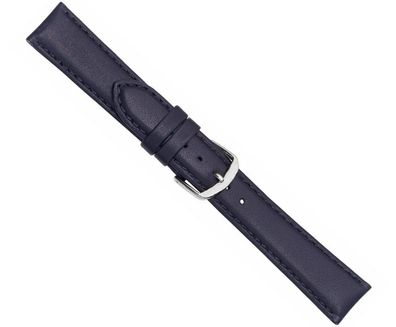 Uhrenarmband Leder Dunkelblau Kalb Wasserfest 20574S