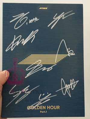 ATEEZ - (GOLDEN HOUR : Part.1] 10th Mini Album BLUE HOUR Version Autographed