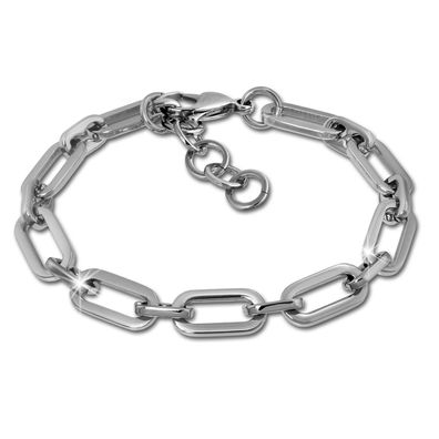 Amello Armband Damen Oval Edelstahl silber Schmuck 18,5-22cm ESAS71J