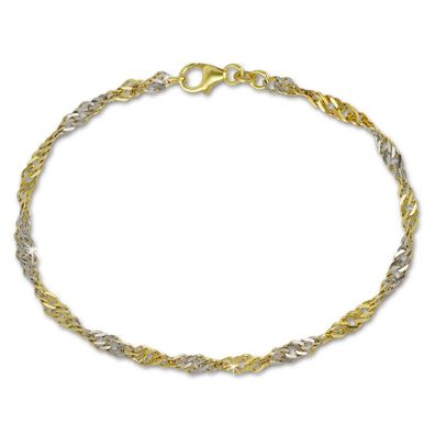 GoldDream 8 Karat Armband 18,5cm 333er Gold bicolor 8 Karat gedreht GDA0138T