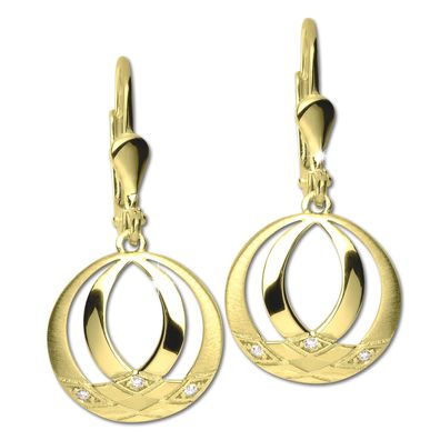 GoldDream Damen Ohrringe Orient Zirkonia Ohrhänger ECHT 333er Gelbgold GDO5653Y