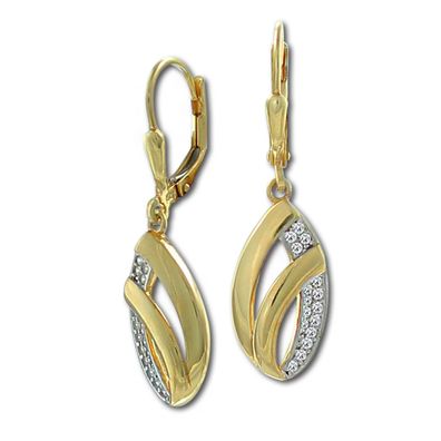 GoldDream Gold Glamour weiß Zirkonia 333 Gelbgold Damen Ohrhänger GDO5655Y