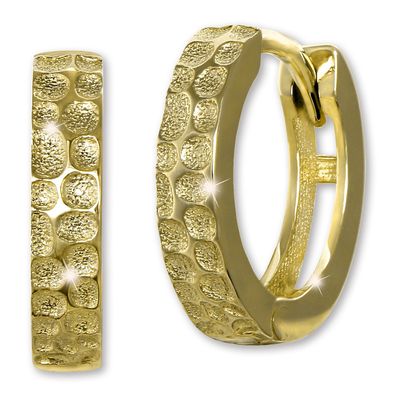 GoldDream Gelbgold Creole Muster 333er Gold poliert Ohrringe GDO5663Y