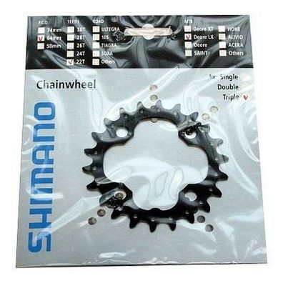 Shimano Kettenblatt "SLX FC-M660" 4 Arm, für 9-fac 22 Zähne, 64 m