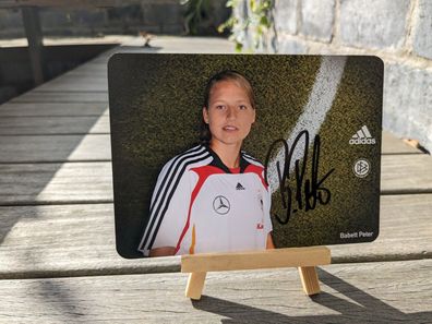 Babett Peter - DFB Autogrammkarte signiert