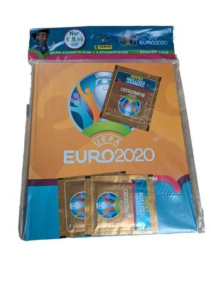 Panini UEFA Euro EM 2020 - Starterset Hardcover Leeralbum + 3 Tüten Sticker