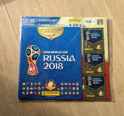 Panini WM WC 2018 Russland Starter Set Leeralbum + 3 Tüten Deutschland NEU OVP