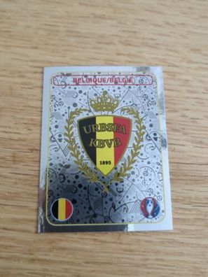 Panini Euro 2016 Nr. 458 Belgien Wappen Badge Glitzer