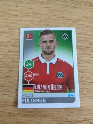 TOPPS Fußball Bundesliga 2017/2018 - Sticker Nr. 123 - Füllkrug - Hannover