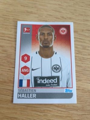 TOPPS Fußball Bundesliga 2017/2018 - Sticker Nr. 78 - HALLER - Frankfurt