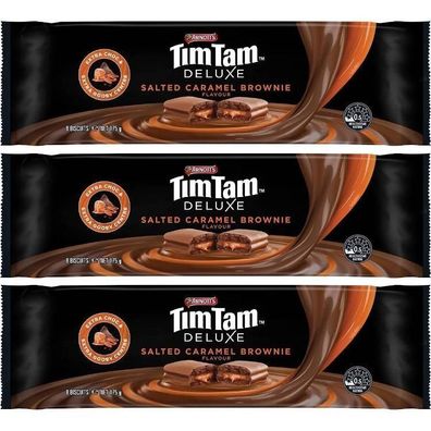 Tim Tam Salted Caramel Brownie Biscuits Triple Pack 3x175 g