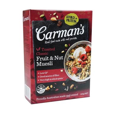 Carman's Toasted Fruit & Nut Muesli 500 g