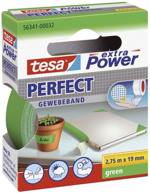 tesa® 56341-00032-03 Gewebeklebeband extra Power Perfect - 2,75 m x 19 mm, grün