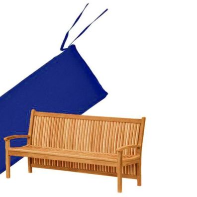 Bankauflage 150 cm x 50 cm für Gartenbank Pescara - blau