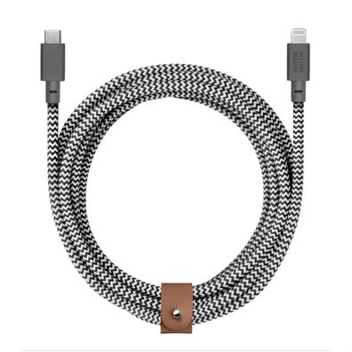 Native Union Belt Cable USB-C auf Lightning - 3m - Zebra