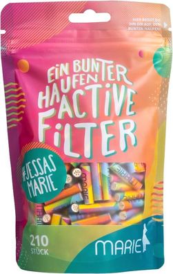 Marie Active Filter 6mm mit Aktivkohle "Bunter Haufen" 210 Stk