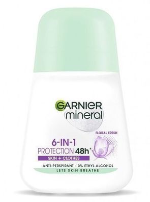 Garnier Frau, Antitranspirant Floral Fresh, Roll-On, 50 ml