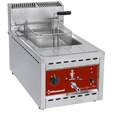 Fritteuse Friteuse Fritöse Gas 190°C 12L 9kW 400x600x525mm neu
