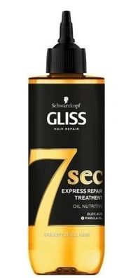 Gliss 7sek. Express Repair Öl für strapaziertes Haar, 200ml