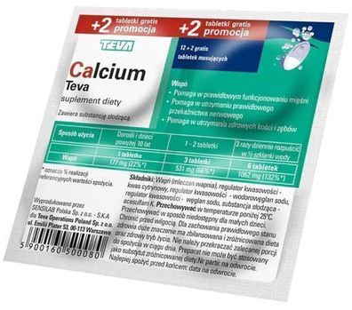 Calcium Teva 14 Brausetabletten - Muskelfunktion & Knochenstärke