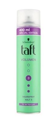 Taft Volumen Haarspray 3, 400 ml - Starkes Volumen und langanhaltender Halt