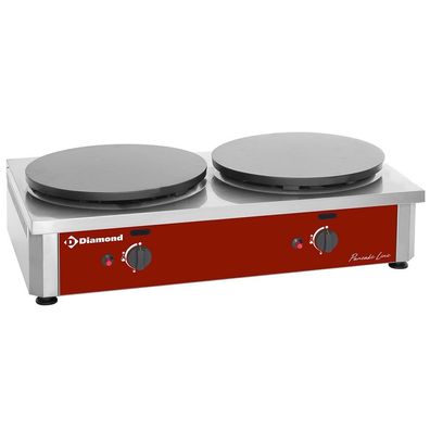 Gas Crepiere Crepe Platte Crepeeisen Crepemaker 2x Ø 400 mm Platten neu