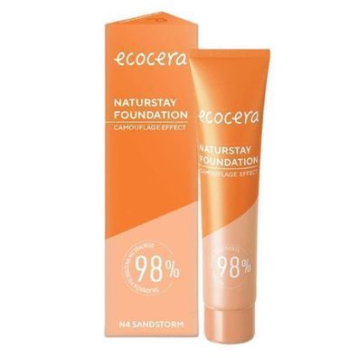 Ecocera Naturstay Foundation Naturalny podk?ad kryj?cy N4 Sandstorm, 30ml