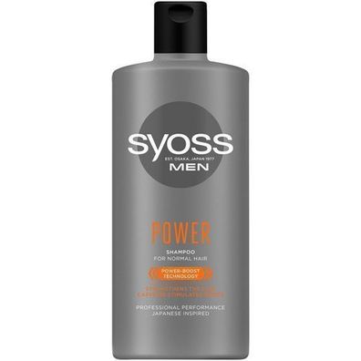 Syoss Men Power Shampoo für normales Haar, 440 ml