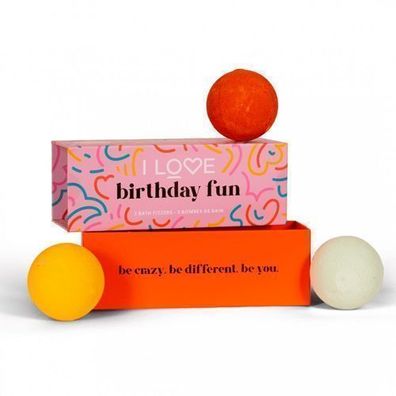 I Love Birthday Fun Badebomben, 3x150g