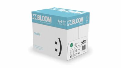 MM BLOOM 99480A80S Kopierpapier Smart, A4, 80g/m², ungeriest 2.500 Blatt, weiß