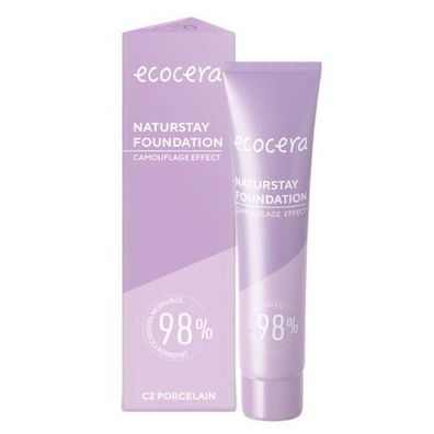 Ecocera Naturstay Foundation C2 Porcelain, 30ml - Satin Finish