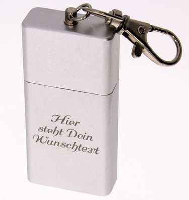 Taschenaschenbecher silberfarben mit Wunschgravur