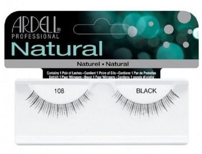 Ardell Wimpern 108 - 1 Paar Schwarz Natur Look