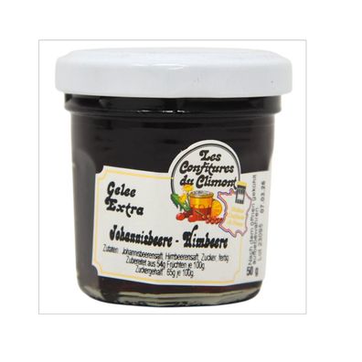 Les Confitures du Climont Johannisbeere-Himbeere Gelee Extra 50g