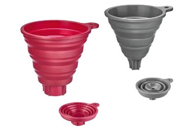 Westmark Trichter-Set Silikon 2teilig rot + grau