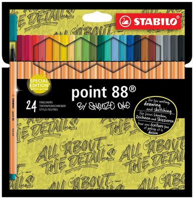 Stabilo 8824/1-06 Fineliner point 88® Etui Snooze One - 24er Pack