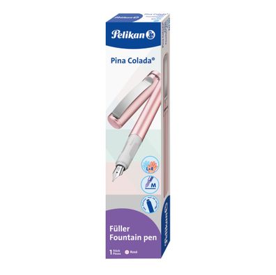 Pelikan 822367 Füllhalter Pina Colada - M, rosé metallic