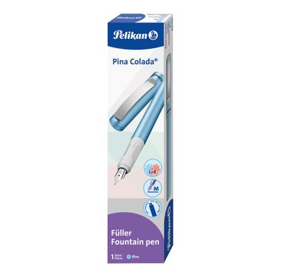 Pelikan 822374 Füllhalter Pina Colada - M, blau metallic