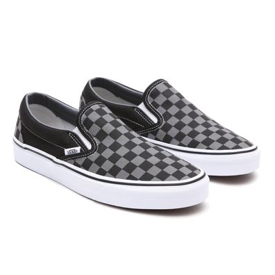 VANS Schuh Classic Slip-On black/pewter checkerboard - Größe: 6/38