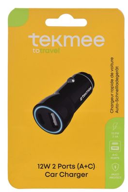 TEKMEE 40430333 Ladeadapter USB für Auto schwarz