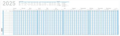 RNK 2910/25 Urlaubsübersicht - max. 26 Mitarbeiter, 100 x 29,7 cm